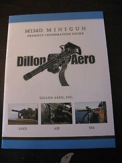 M134D MINIGUN DILLON AERO PRODUCT DATA CATALOG BOOKLET   NEW