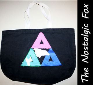 VINTAGE 80s Handmade Tri Delta/Delta Delta Delta Tote Style Handbag
