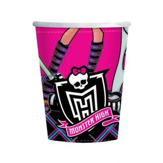 24 BLACK PLAID BAKING CUPS WITH MONSTER HIGH CUPCAKE CAKE DECORATION