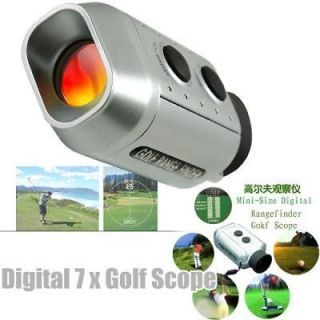 Digital 7x Golf Scope Measure Distance Golf Range Finder + Bag #7308