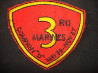Vietnam War Patch, USMC Company D 3rd Marines