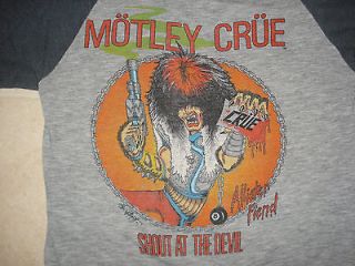 Rare Motley Crue Shout At The Devil Tour 1983 84 Shirt Med Nikki Sixx