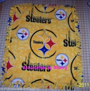 Pittsburgh Steelers Tie dyed Fleece Baby Pet Blanket