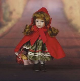 RED RIDING HOOD 8 Porcelain Novelty Doll By Duck House ~Retired