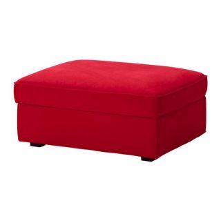 IKEA KIVIK OTTOMAN SLIPCOVER Inegbo Bright Red Discontinued Color