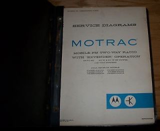 MOTRAC MOBILE TWO WAY RADIO w/ EXTENDER OPERATION SERVICE DIAGRAMS