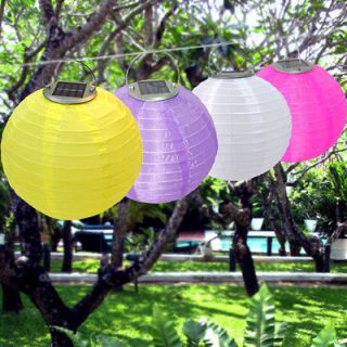 Nylon Lamp Solar Lantern Lights Chinese Party Garden Lawn Patio Decor