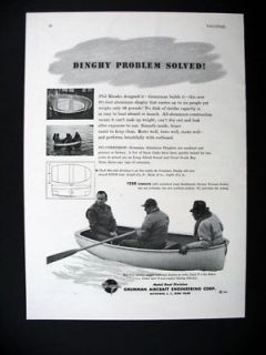 Grumman Aluminum Dinghy boat 1947 print Ad
