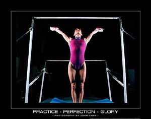 Womens Gymnastics UNEVEN BARS Motivational Poster Print