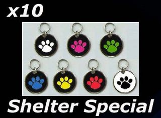 Shelter Stainless Pet ID Tag Dog Cat Rescue Bulk Lot 10