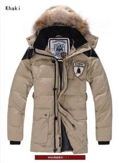 Luxury fur collar And long sections Mens down jacket coat / M L XL