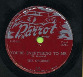 THE ORCHIDS Youre Everything To Me / Newly Wed R&B   SOUL 78 RPM