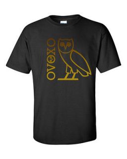 OVOXO DRAKE OVO OCTOBERS VERY OWN gold logo hip hop T shirt, tee