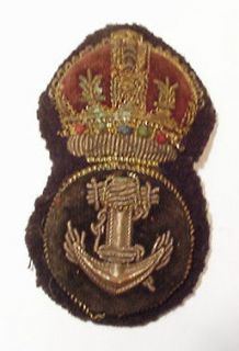CANADA Royal Canadian NAVY embroidered Master Seaman cap hat badge KC