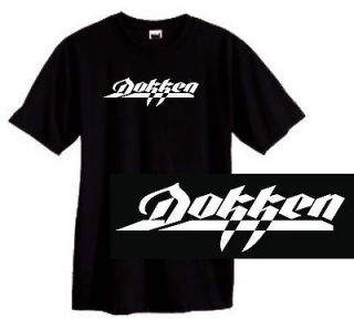 Dokken Logo T shirt heavy metal 80s retro vintage cool rock black tee