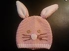 BABY GAP LAYETTE BABY GIRL BUNNY EAR SWEATER PINK HAT SIZE 6 12 MONTHS