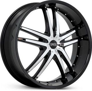 20 inch x7.5 Status Fang Black wheels Rim 5x114.3 5x4.5