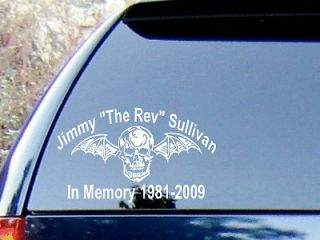 Avenged Sevenfold The Rev In Memory Decal Sticker