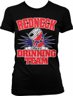 Redneck Drinking Team Cheers Beer Can Rebel Flag Dixie Party Juniors
