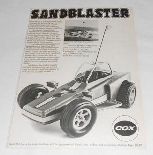1972 Cox model dune buggy ad ~ SANDBLASTER