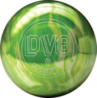 DV8 MISFIT Green/White Bowling Ball NIB 14 LB