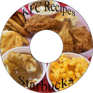 20 Home Made Kentucky Fried Chicken KFC & Starbucks Coffee Recipes CD