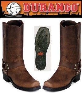 Durango Mens Distressed Brown 11 tall Leather Biker Harness Boots