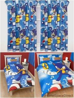 Sonic the Hedgehog Duvet Covers   Single, Double, Curtains   66 x 54