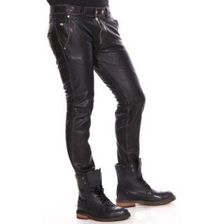Polaskia Trousers Designer Diesel Leather Pants Size 29