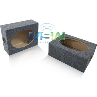 NEW TWIN RECTANGLE 6x9 SEALED MDF CAR STEREO SPEAKER BOX ENCLOSURES