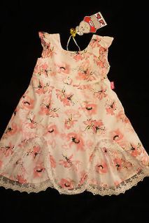 Designer Pampolina Swan Lake Pink Lace Frilled Dress Size 98 cm / 3 Y
