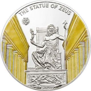 Palau 2009 Statue of Zeus Dollar Colour Coin,Proof