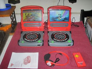 lot of 2 7 Disney Cars C7100PD Portable DVD Players