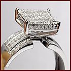 Sterling Silver 0.60 ct Genuine Diamond Womens Cheap Engagement Ring
