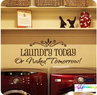 Laundry today or nake tomorrow wall stickers wall Decal Removable Art