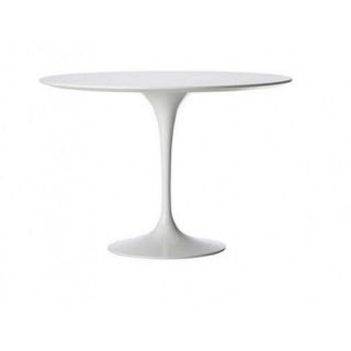 Saarinen Style Tulip Table White Fiberglass Dining Table  3 Sizes