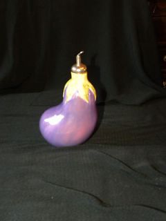 Eggplant Shaped Decorative Olive Oil Dispenser   MINT CONDITION