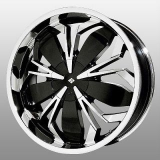 Black Ice Black Widow Chrome Wheels Rims 5x115 El Dorado 300C Charger