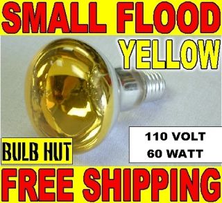 60 WATT SMALL FLOOD LIGHT BULB LAMP YELLOW RECESSED