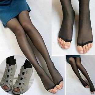 New Top Quality PANTYHOSE Open No TOE Luxury Silk Stockings Sheer