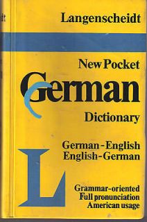 Langenscheidt~ New Pocket GERMAN Dictionary~Ger man to English~Englis