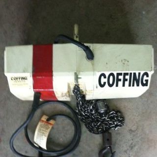 Newly listed COFFING 1 TON (EC2016) ELECTRIC CHAIN HOIST (115/230V 1PH