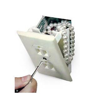 Hidden Wall Safe Fake Electrical Outlet Stash your Cash, Jewelry