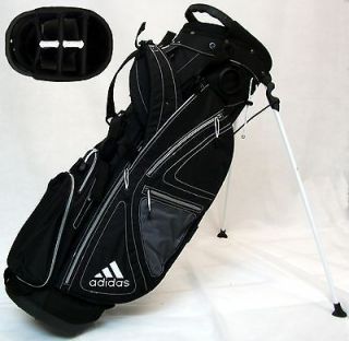 NEW Adidas Golf AG Strike Stand Bag Black/White/Black 6 way Top Retail