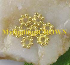 Newly listed 1000PCS Gold plated daisy spacer beads 4mm W307