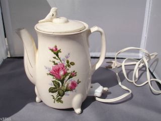 VINTAGE COLLECTIONS RARE ELECTRIC KETTLE CERAMIC JAPAN