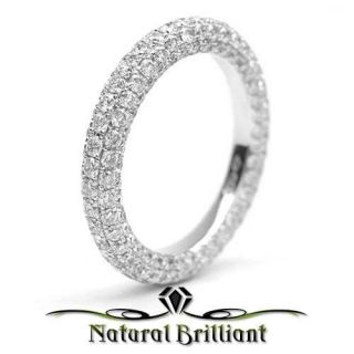 41 CT DIAMOND MICRO PAVE ETERNITY BAND RING, 18K WHITE GOLD, R3867