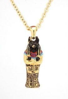 EGYPTIAN GOD ANUBIS COFFIN NECKLACE/PENDA NT JEWELRY.NEW
