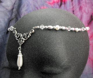 Pearl medieval Circlet head piece wedding crown tiara