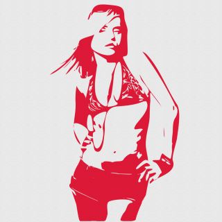 Girl Wall Art, Woman, Sexy, Silhouette, Large, Sticker, Bedroom